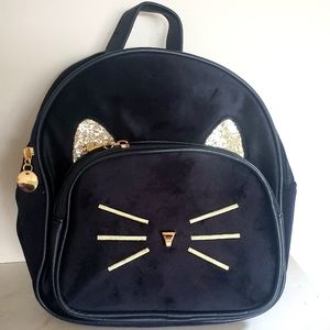 Black and Gold Cat Backpack